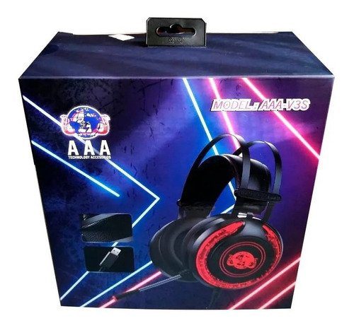 Diadema Gamer AAA-V3S con Luz LED y Micrófono – Sonido Potente, Comodidad Total - Image 5