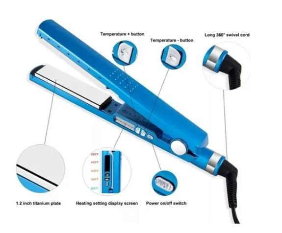 Combo Nano Titanium Profesional: Plancha, Peine Alisador y Rizador – Estilo y Versatilidad en un Solo Set - Image 3