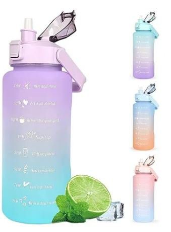 Combo X2 Botella Motivacional de 2 Litros + Stickers Fitness – Hidratación con Estilo para tus Entrenamientos - Image 2