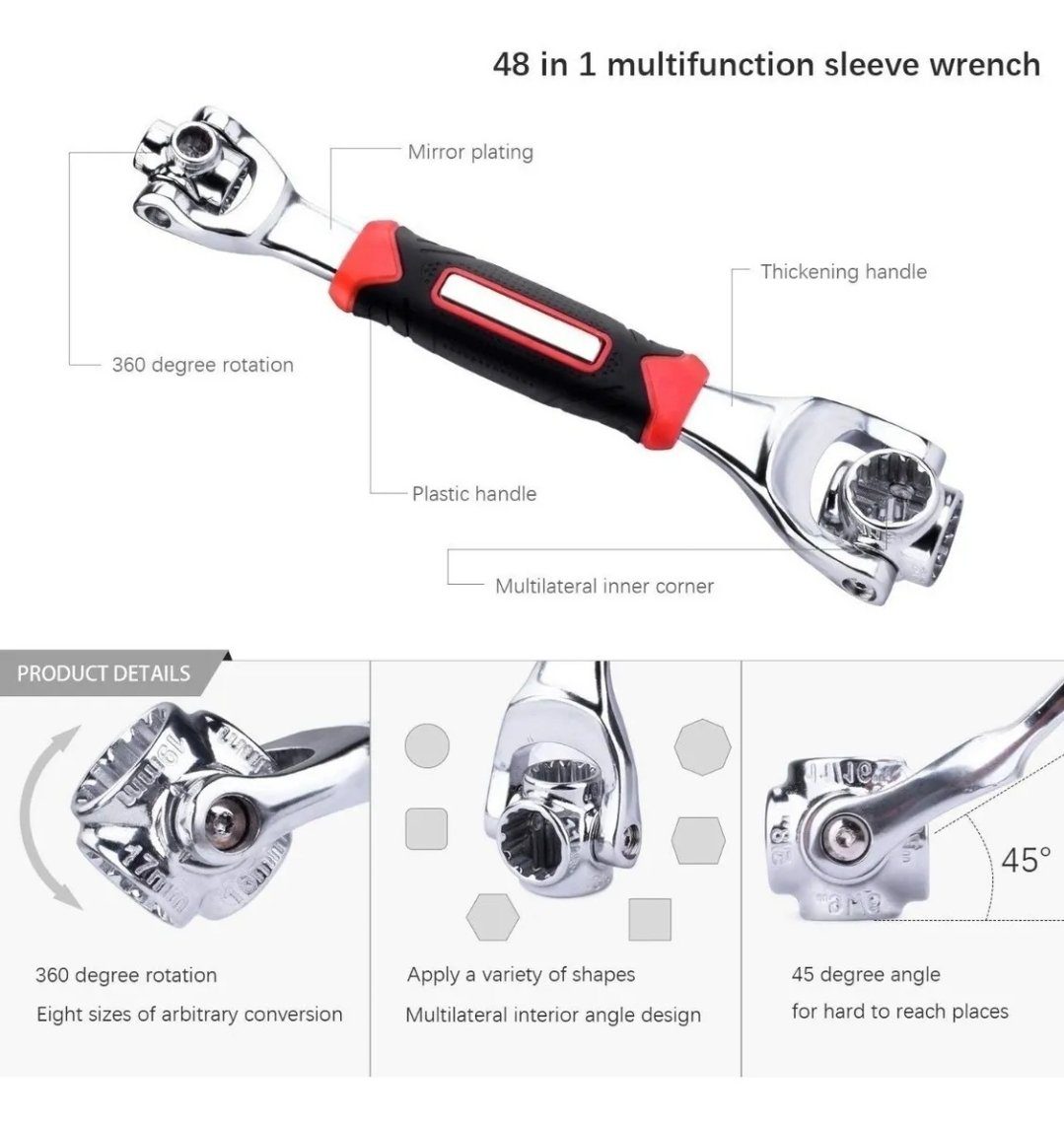 Llave Universal 48 en 1 Multifuncional – Herramienta Premium para Reparaciones Rápidas - Image 3