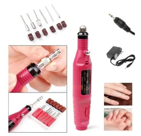 Kit Pulidor de Uñas Eléctrico Drill Profesional – Removedor de Acrílico para Manicure y Pedicure