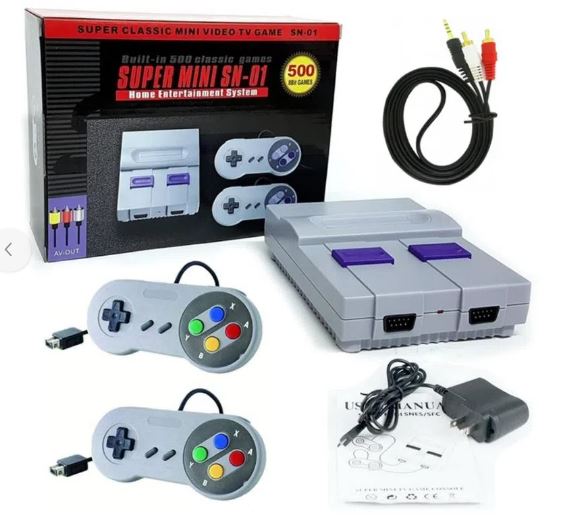 Consola Retro Clásica SN-01 con 500 Juegos – Super Mini, Doble Mand y Salida AV - Image 2
