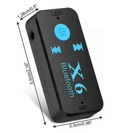 Adaptador Bluetooth X6 para Carro con Plug Jack 3.5mm – Conecta tu Música y Llamadas Sin Cables - Image 3