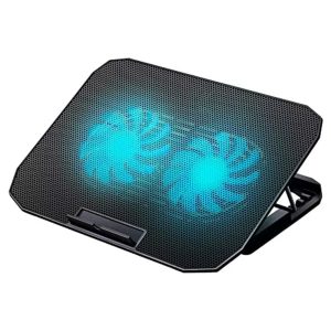 Base Enfriadora para Portátil N136 con 2 Ventiladores – Soporte Ajustable y Silencioso