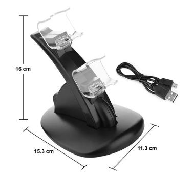 Base Doble Cargador USB para Controles PS4 / Slim / Pro – Carga Rápida y Segura - Image 3