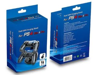 Base Doble Cargador USB para Controles PS4 / Slim / Pro – Carga Rápida y Segura - Image 4