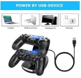 Base Doble Cargador USB para Controles PS4 / Slim / Pro – Carga Rápida y Segura - Image 7