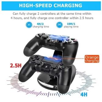 Base Doble Cargador USB para Controles PS4 / Slim / Pro – Carga Rápida y Segura - Image 6