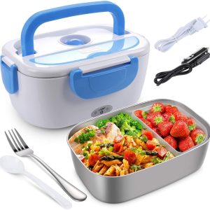 Lonchera Eléctrica Porta Comidas Lunch Box 1.05L Para Casa Oficina y Carro