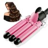 Rizadora Ondulador de Cabello con 3 Tubos – 40W Profesional con Temperatura Ajustable