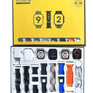 Combo Smartwatch X12 | 2 Relojes Inteligentes, Audífonos Bluetooth, Cargador y 7 Pulseras