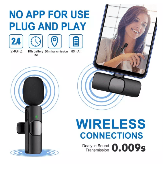 Micrófono de Solapa Profesional para iPhone y Tipo C – Audio Claro y Nítido para Grabaciones y Transmisiones - Image 3