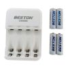 Cargador de Pilas Beston Inteligente – Recargable para AA y AAA con Apagado Automático