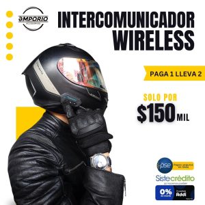 Combo 2 Intercomunicadores BT12 Wireless | Comunicación Bluetooth para Casco de Moto, Largo Alcance y Cancelación de Ruido
