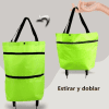 Bolso con Ruedas Plegable Oxford para Compras | Carro Portátil Convertible Reutilizable