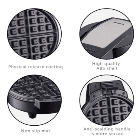 Mini Waflera 3 en 1 Sokany con Moldes Intercambiables | Parrilla, Sandwichera y Waflera Antiadherente - Image 6