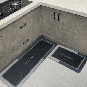 Tapete Antideslizante Absorbente Combo para Baño o Cocina | Secado Rápido y Base de Goma