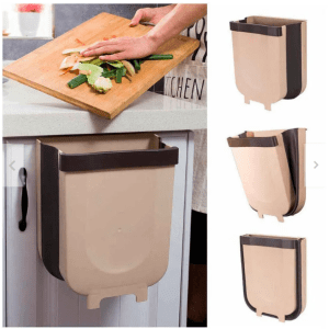 Basurero de Cocina Colgante Plegable | Papelera Multiusos para Gabinete, Escritorio o Auto