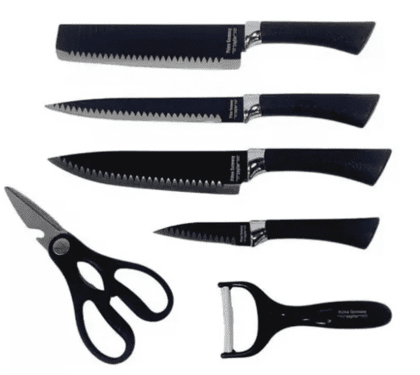 Juego de Cuchillos Profesionales 6 Piezas Acanalados | Todo en Uno para Cocina con Mango Ergonómico - Image 8