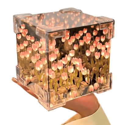 Lámpara de Tulipanes Infinitos DIY en Cubo 12x12 cm | Decorativa, Personalizable y con Efecto 3D - Image 7