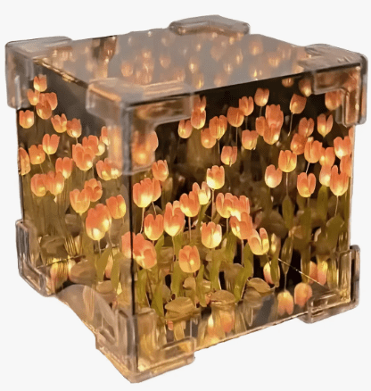 Lámpara de Tulipanes Infinitos DIY en Cubo 12x12 cm | Decorativa, Personalizable y con Efecto 3D - Image 5