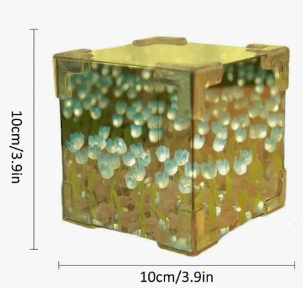 Lámpara de Tulipanes Infinitos DIY en Cubo 12x12 cm | Decorativa, Personalizable y con Efecto 3D - Image 3
