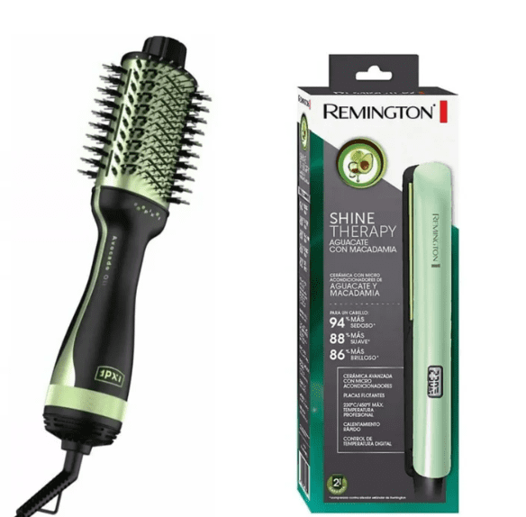 Combo Plancha Remington Aguacate + Cepillo Secador | Cuidado Capilar Profesional Antifrizz - Image 6