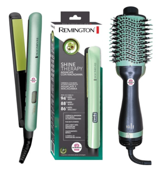 Combo Plancha Remington Aguacate + Cepillo Secador | Cuidado Capilar Profesional Antifrizz - Image 4