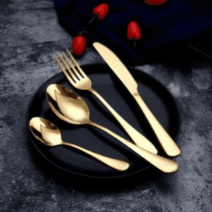 Juego de Cubiertos Dorado 24 Piezas Acero Inoxidable | Elegancia y Durabilidad para Tu Mesa