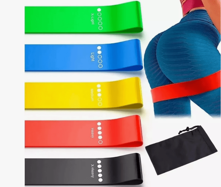 Kit Bandas Elásticas de Resistencia x5 | Entrenamiento en Casa o Gimnasio con Diferentes Niveles Descripción breve