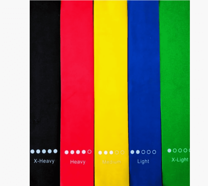 Kit Bandas Elásticas de Resistencia x5 | Entrenamiento en Casa o Gimnasio con Diferentes Niveles Descripción breve - Image 4