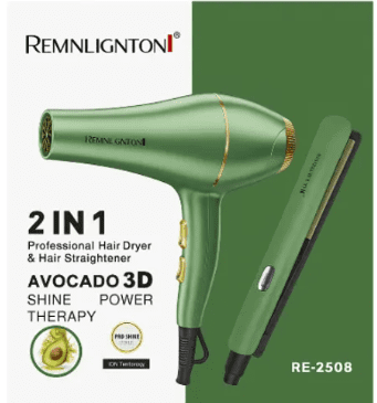 Kit Cepillo Secador + Plancha Aguacate 2en1 | Combo Profesional para Alisar, Secar y Moldear