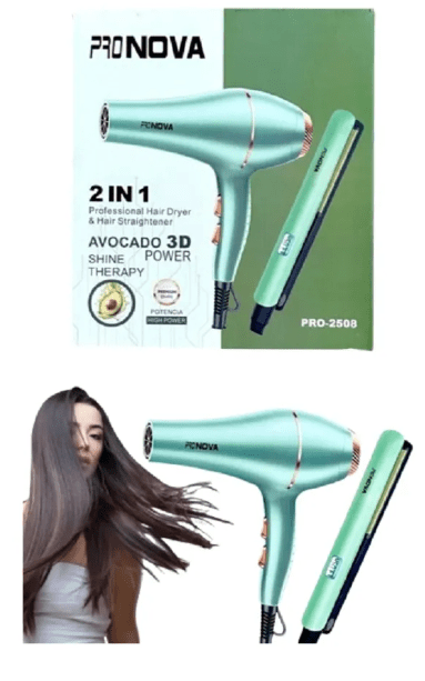 Kit Cepillo Secador + Plancha Aguacate 2en1 | Combo Profesional para Alisar, Secar y Moldear - Image 5