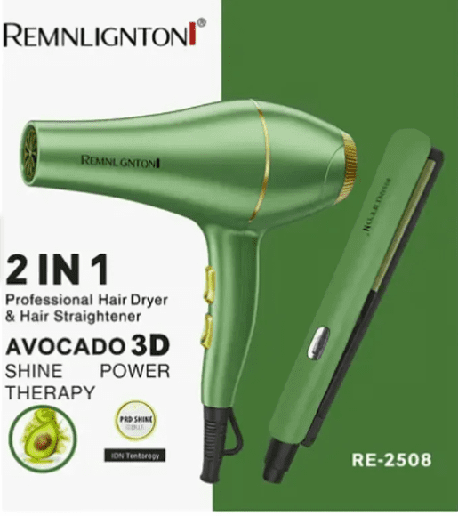 Kit Cepillo Secador + Plancha Aguacate 2en1 | Combo Profesional para Alisar, Secar y Moldear - Image 2