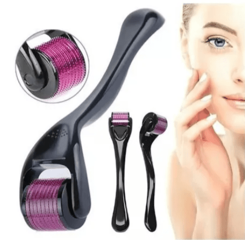 Dermaroller Facial con Microagujas | Masajeador para Rostro y Cuerpo, Regeneración y Rejuvenecimiento