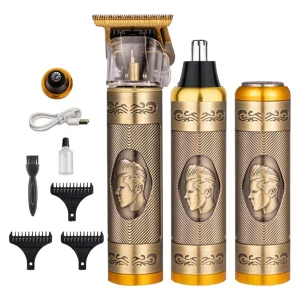 Set Afeitadora 3 en 1 T50 | Recargable para Rostro Cuerpo y Nariz