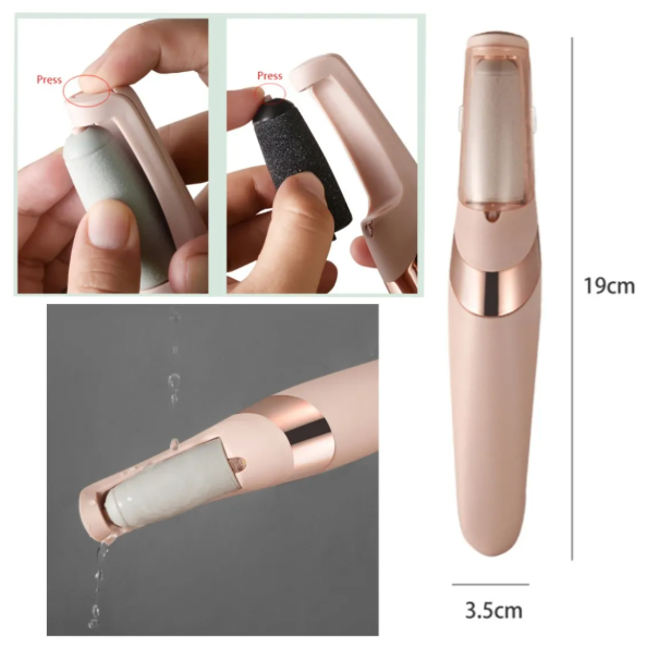 Removedor de Callos Eléctrico Recargable USB para Pies con Rodillos Exfoliantes - Image 3