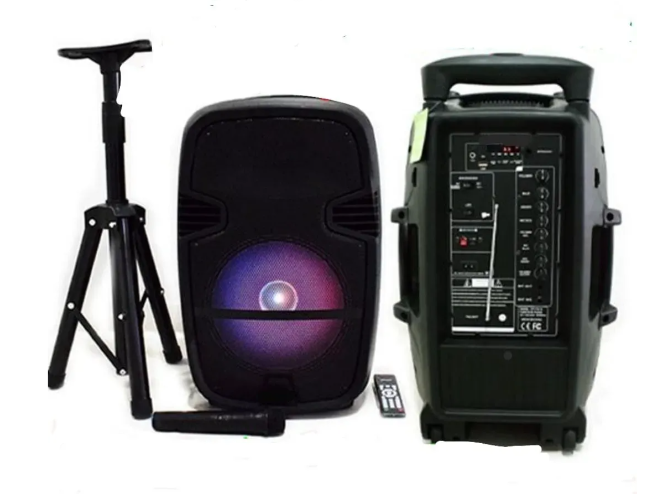 Cabina de Sonido Bluetooth Doble Parlante 8 Pulgadas 11000W con Luces LED AN-2043 - Image 4
