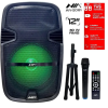 Cabina de Sonido Bluetooth Doble Parlante 8 Pulgadas 11000W con Luces LED AN-2043