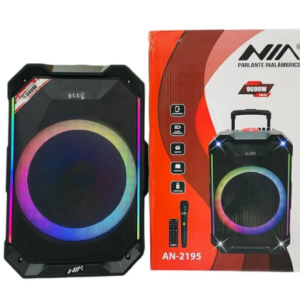 Cabina de Sonido Bluetooth NIA 12 Pulgadas Tipo Maletín con Luces RGB Ref. AN-3512