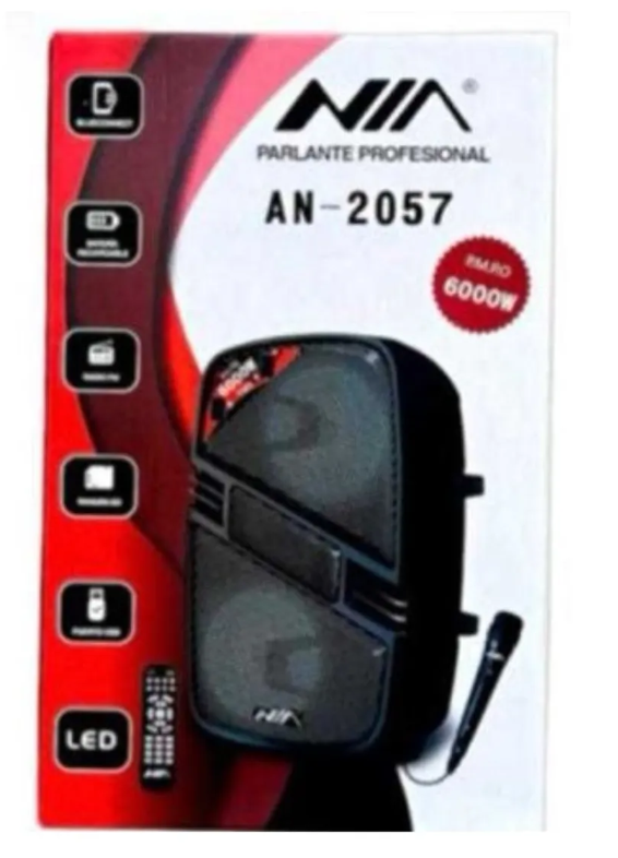 Cabina de Sonido Bluetooth NIA Doble Parlante 6.5” x2 Recargable Ref. AN-2057 - Image 6