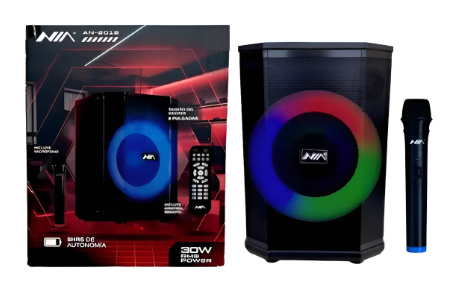 Cabina de Sonido Bluetooth NIA 8” Tipo Bose 5 Botones Recargable Ref. AN-2207