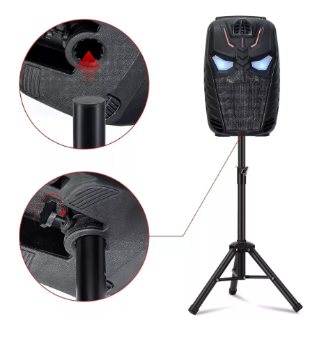 Trípode para Cabina y Parlante 120 cm de Altura Ajustable Color Negro - Image 5