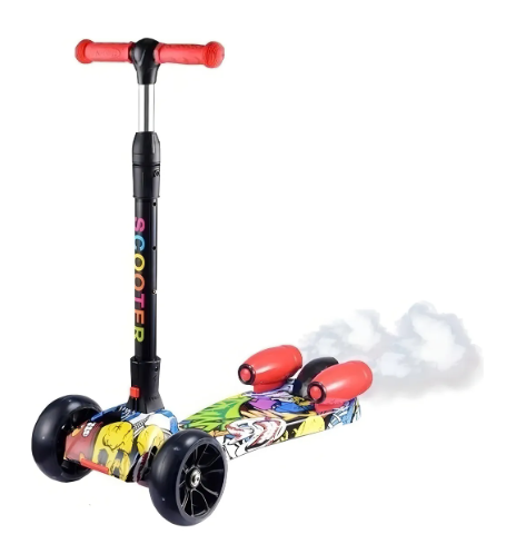 Patineta Scooter para Niños con Humo, Bluetooth, Música y Luces LED Recargable - Image 2