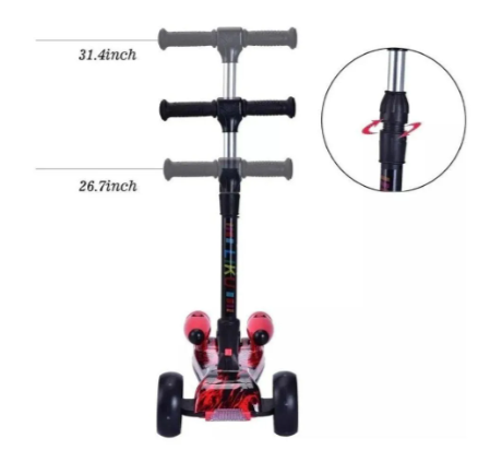 Patineta Scooter para Niños con Humo, Bluetooth, Música y Luces LED Recargable - Image 3