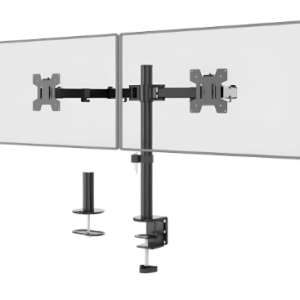 Soporte Para 2 Monitores Doble Dual Escritorio Wali M002-32 Negro Tamaño de 13" a 32"