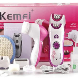Depiladora Multifuncional Kemei KM-3066 Inalámbrica 6 en 1 Facial y Corporal Recargable