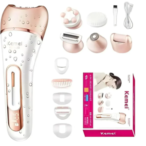 Combo 6 en 1 Femenino KM-6053 Recargable Multifuncional para Depilación y Cuidado Personal
