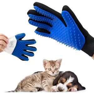 Guante de Silicona Masajeador para Depilar Perros y Gatos